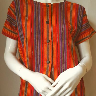 Guatemalan blouse Brightest Stripe