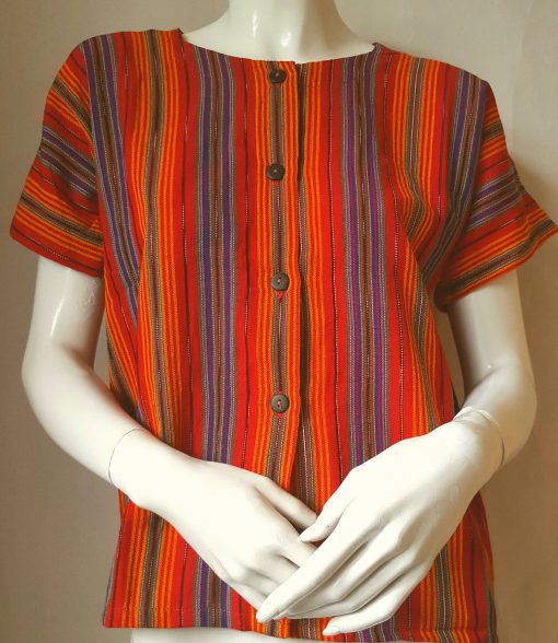Guatemalan blouse Brightest Stripe