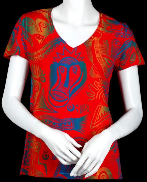 African Masks Red