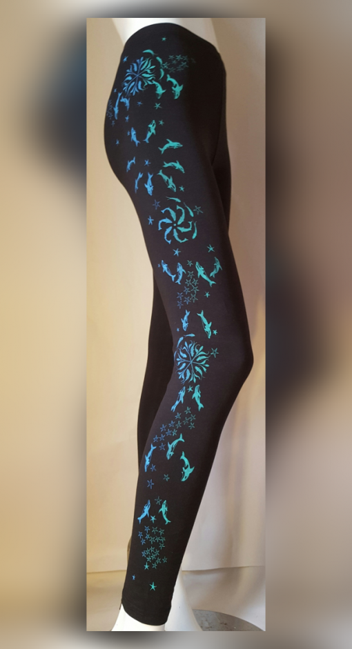 Whales Navy Blue And Green - Image 2