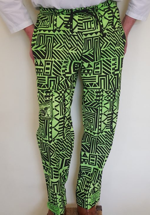 Geo Block print - Lime - Medium