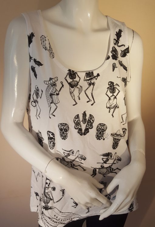 Day of the Dead White Vest