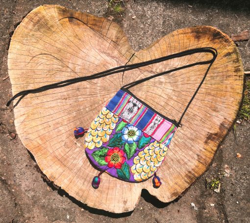 Hand embroidered purse bag