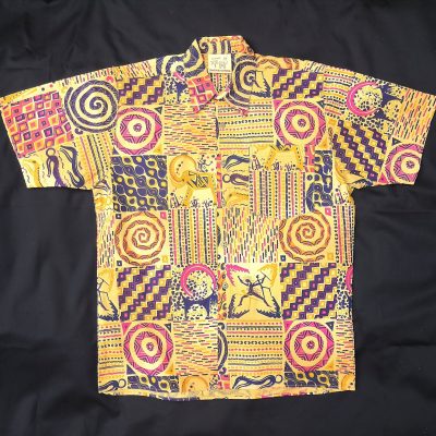 Hand Printed Zimbabalooba Short Sleeve Shirt