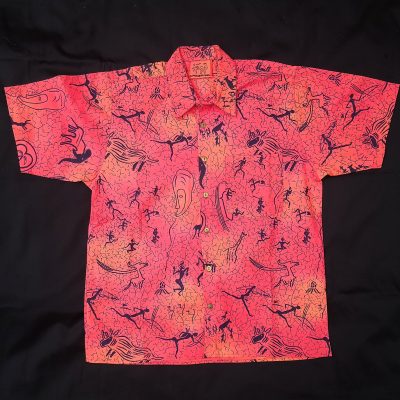 Hand Printed Zimbabalooba Short Sleeve Shirt M