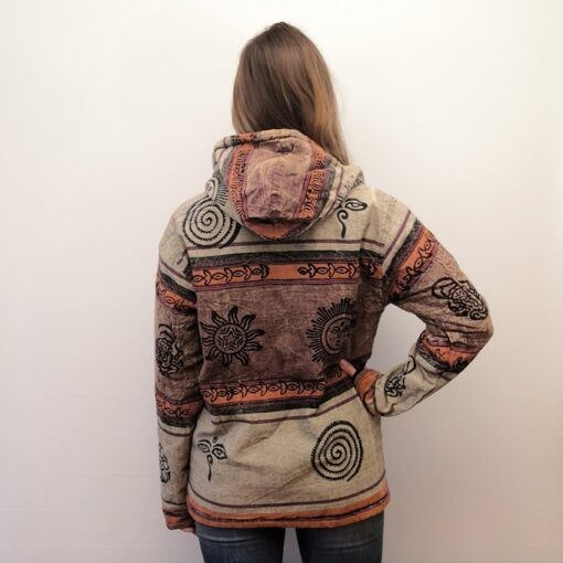 stonewashed jacket brown back