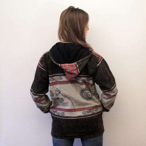 stonewashed jacket grey back