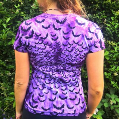 Womans Purple Bats Tie Dye