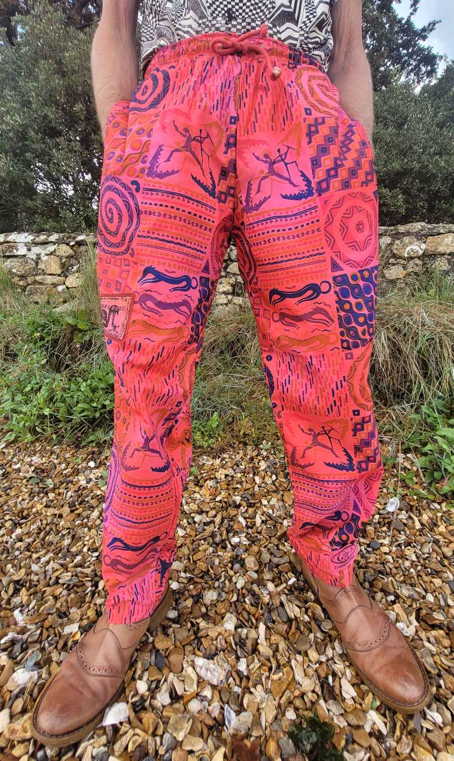 Patchwork Jungle Pink Brown - M