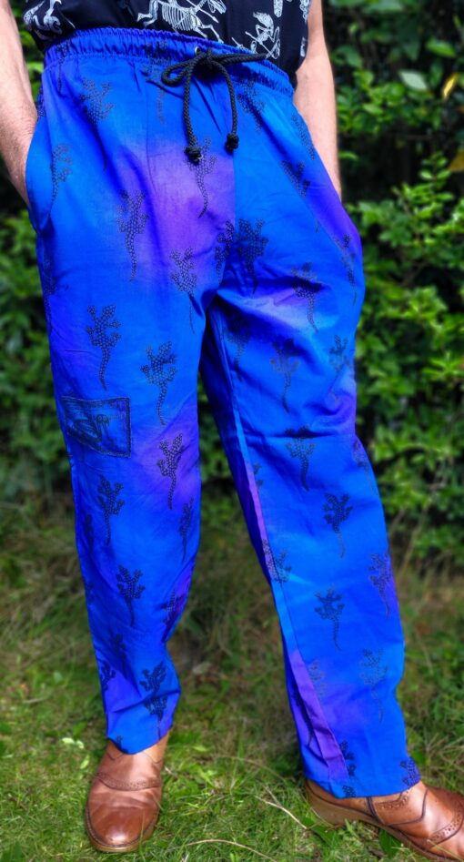 Geckos - Blue Purple with black print - X Small