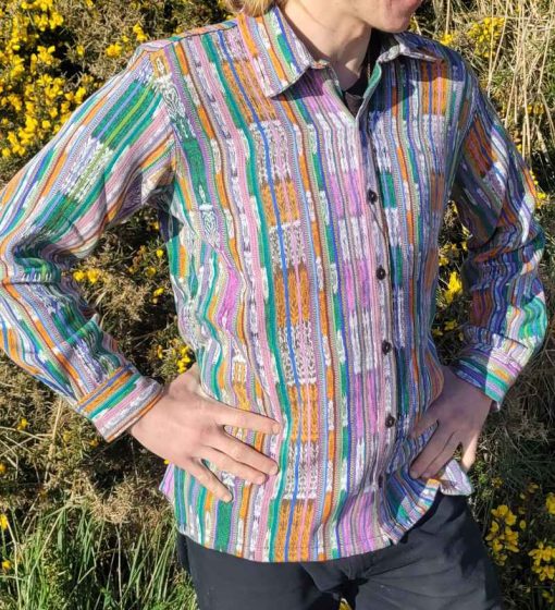 Hand dyed, woven and sewn ikat/jaspe Jackets - Medium - Image 3