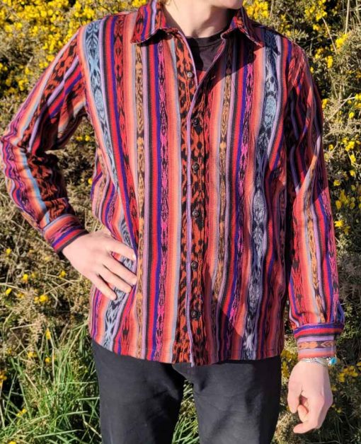 Hand dyed, woven and sewn ikat/jaspe Jackets - Medium - Image 2
