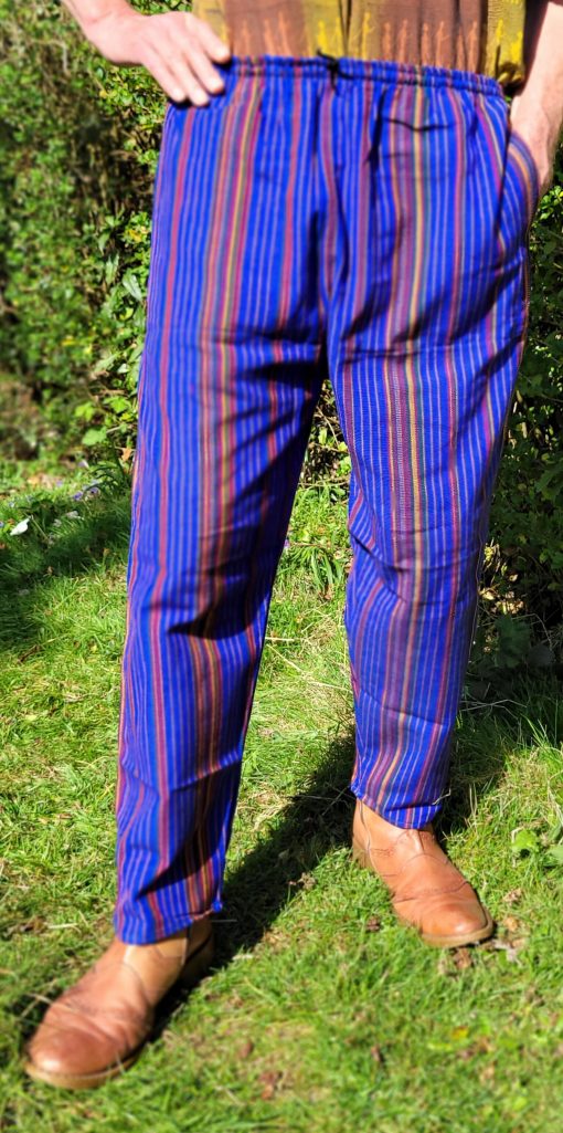 Dark Blue w/yellow stripes - Large