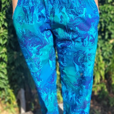 Rhinos - Blue/Green - Small