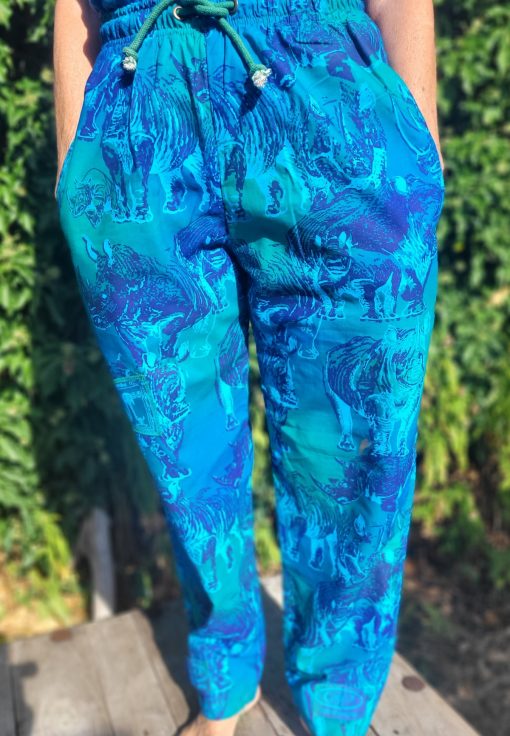 Rhinos - Blue/Green - Small