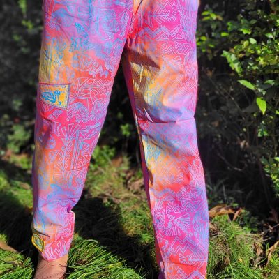 Geo Fish Yellow Orange Red with Sky - XXL