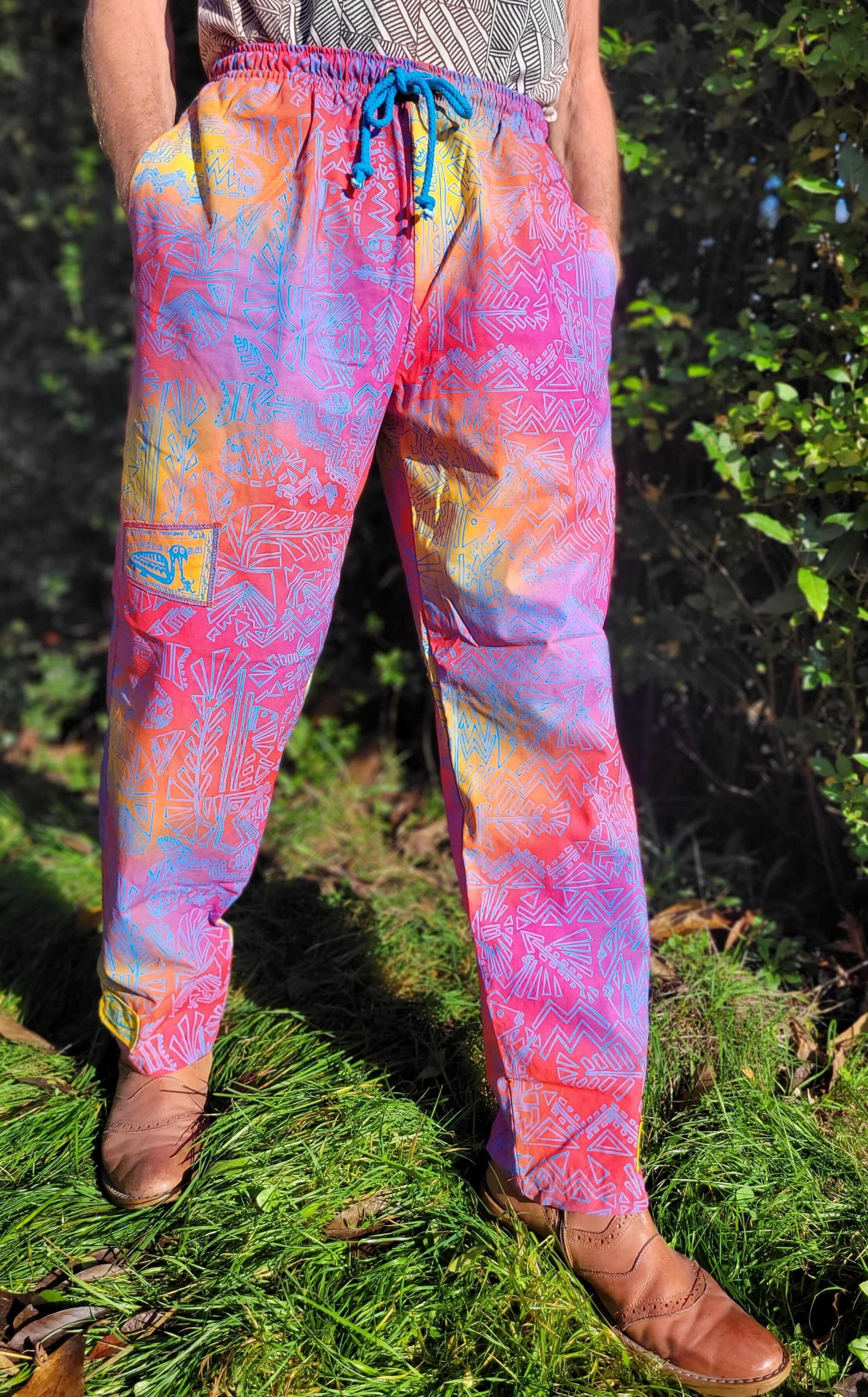 Geo Fish Yellow Orange Red with Sky - XXL