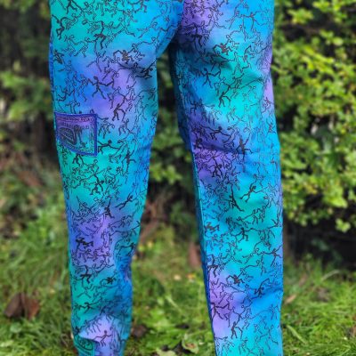 Afro Jive - BlueGreenPurple with Black - Large