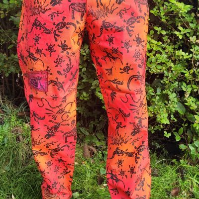 Jungle - Red Orange with Black - Large