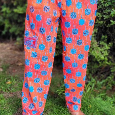 Turtles - Red with Blue print - Medium