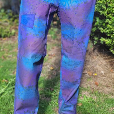 Tracks - Blue Purple with dark print - Large