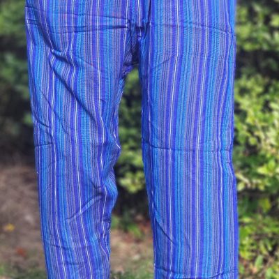 Blue with narrow Stripes - Large